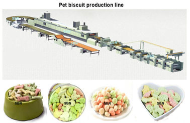 Macchina utensile durevole dell'alimento del biscotto dell'animale domestico biscotto per cani/del gatto con il forno a tunnel