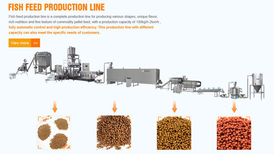 ABB Inverter Fish Feed Extruder Fish Floating Feed Machine In Cina