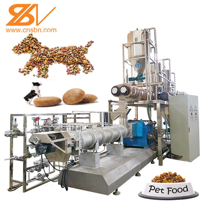 fabbrica asciutta di Cat Food Snack Processing Extruder del cane di animale domestico di 1-6t/H Kibble