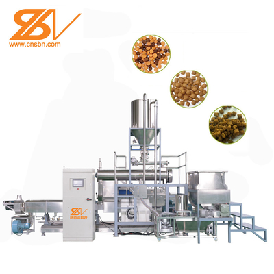 Ss 304 Linea di trasformazione automatica di alimenti per animali domestici con estrusore a doppia vite