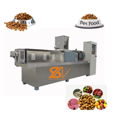 Ss 304 linea di lavorazione automatica di alimenti per animali domestici a doppia vite