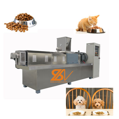 201 Linea di alimentazione per animali da compagnia in acciaio inossidabile, macchina per estrusori di cibo per cani a basso rumore