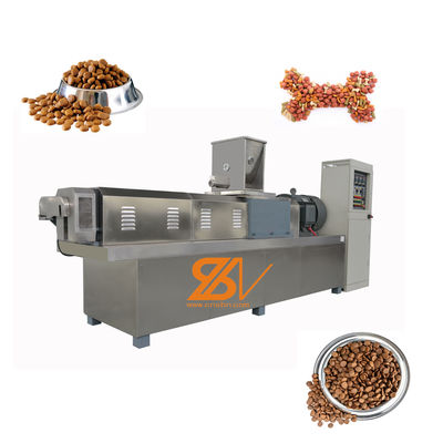 Ss 304 linea di lavorazione automatica di alimenti per animali domestici a doppia vite
