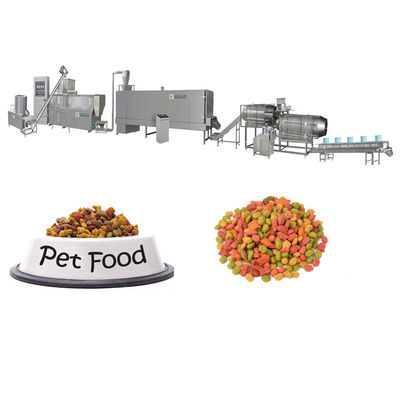 Siemens Motor Twin Screw Pet Food Extruder Processing Line per la produzione
