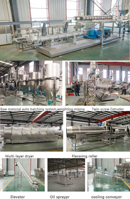 Ss 304 linea di lavorazione automatica di alimenti per animali domestici a doppia vite