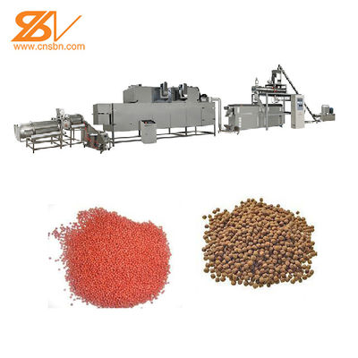Linea di produzione di galleggiamento della pallina dell'alimentazione animale dell'alimentazione del pesce dell'estrusore a vite del doppio della Cina