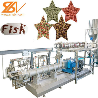 linea di produzione di galleggiamento dell'alimentazione del pesce dell'espulsore dell'alimento della vite del doppio 200-260kg/h macchina