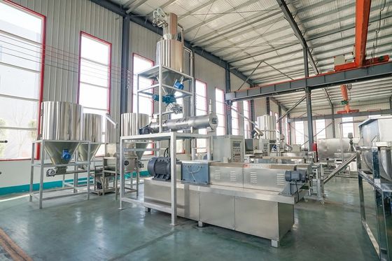 Linea di produzione di galleggiamento gemellata della macchina della pallina dell'alimentazione del pesce dell'estrusore a vite