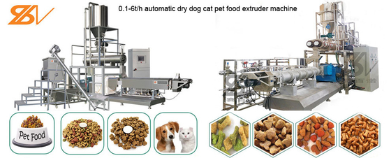 0.1-6t/H ha soffiato impianto di produzione asciutto della pallina del cibo per cani dell'animale domestico