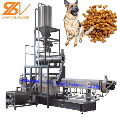 cane di animale domestico asciutto bagnato automatico di industriale 100-2000kg/Hr Cat Food Extruder