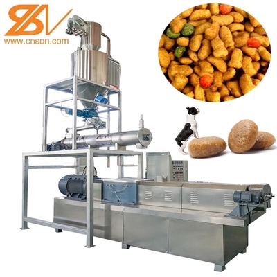 Cane di animale domestico bagnato di Exruder della vite del gemello di Pufffed Cat Food Processing Plant